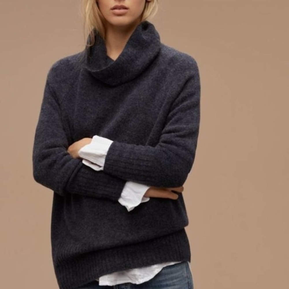 Babaton | Dark Blue Wool Sweater